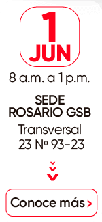 1 de junio 8 a.m a 1p.m., Sede Rosario GSB  Tv. 23 #93-23, Bogotá