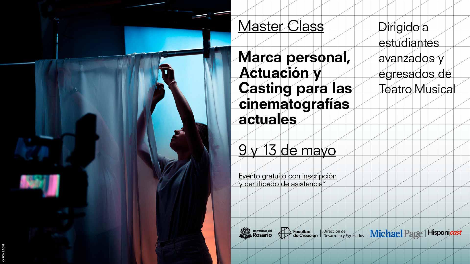 Evento - Masterclass: Marca personal, actuación y casting para las cinematografías 
