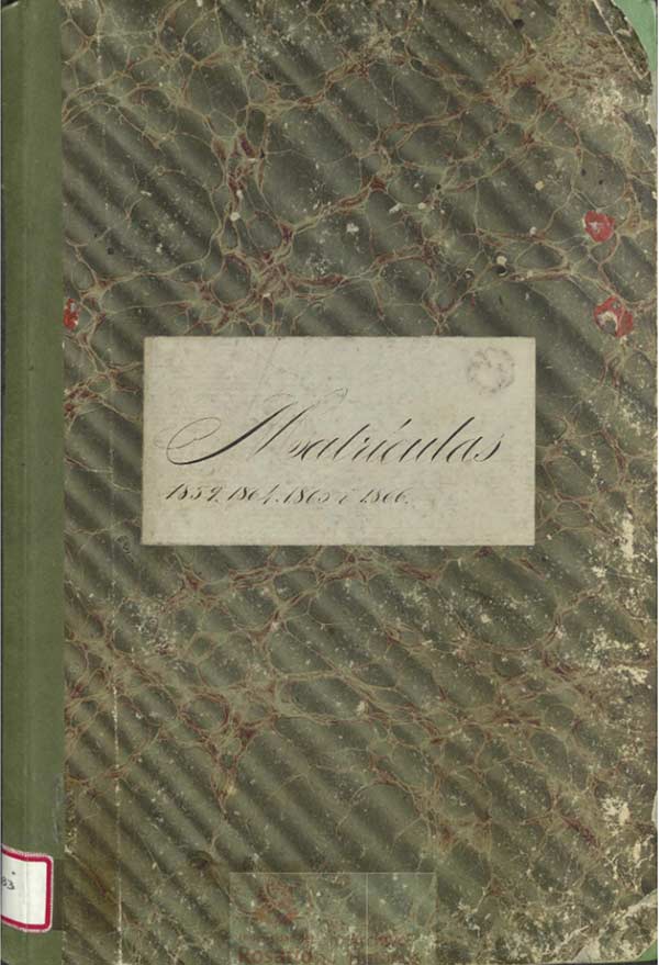 Libro de matrículas de 1859 a 1866 AHUR. Vol.  183 folios 1-63