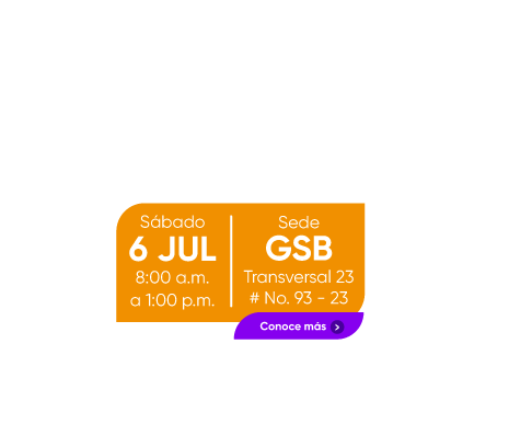 FERIA FINANCIERA PREGRADOS & POSGRADOS ¡Encuentra la mejor opción para invertir en el programa de tu interés! Sábado 6 JUL 8:00 a.m.  a 1:00 p.m.