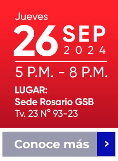 5 de septiembre del 2024 de 5 p.m. a 9 p.m. lufa sede Rosario GSB TV 23 # 93-25