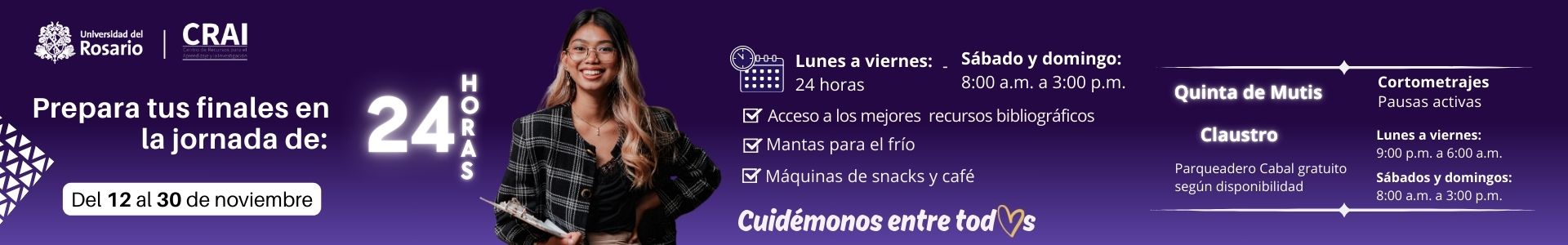 Nuevos horarios CRAI 24 horas