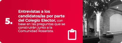 Entrevistas a los candidatos/as por parte del Colegio Elector
