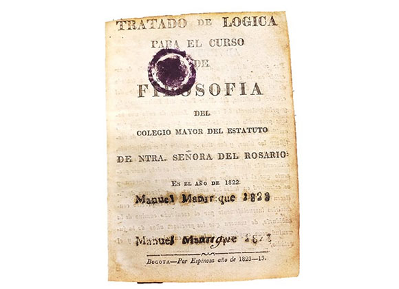 Lógica en el Colegio del Rosario: una cartilla de 1823