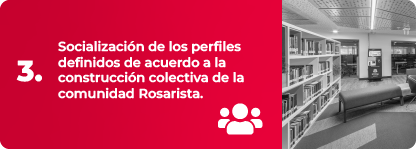 Socialización de los perfiles definidos de acuerdo a la construcción colectiva