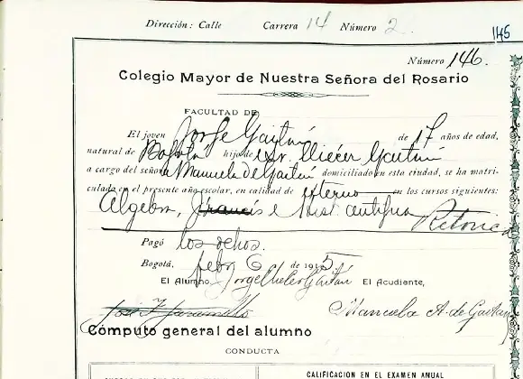 matricula-de-jorge-gaitan-1915