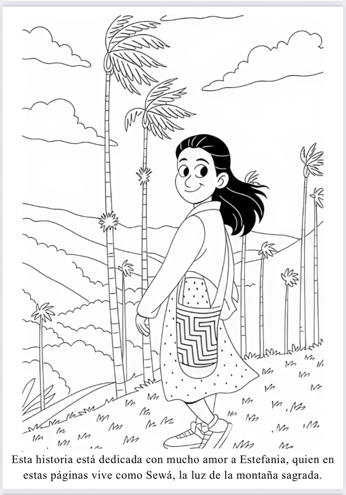 Cartilla para colorear en homenaje a Estefanía. ESTEFANIA, Mi hija amada…