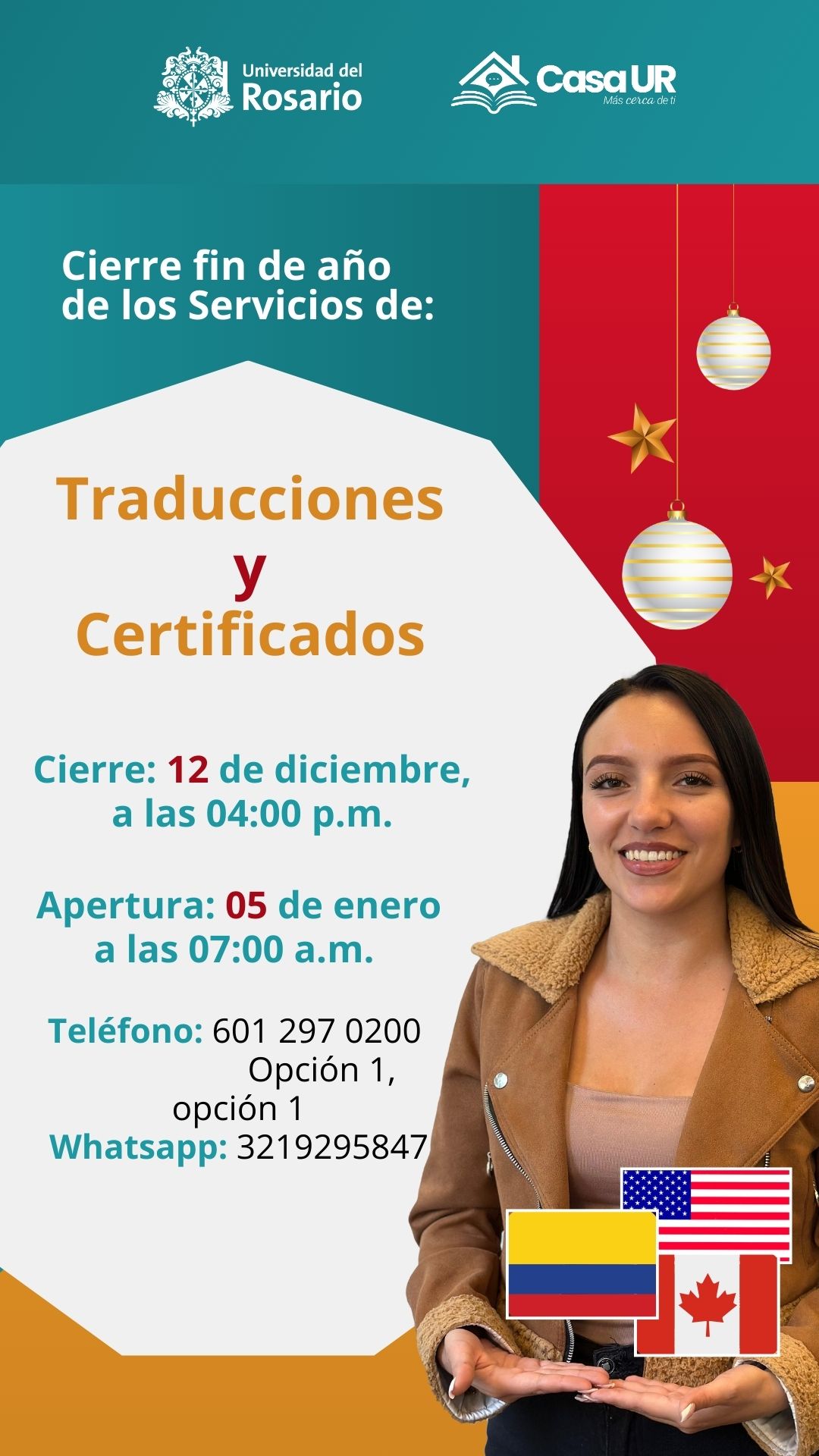 Conoce las nuevas tasas del Crédito CER - URosario: 50%-50% con 0.80% MV para pregrado y posgrado; 20%-80% con 1.05% MV para pregrado y posgrado; 30%-70% con 1.05% MV solo para posgrado. Más información en https://urosario.edu.co/financiacion.