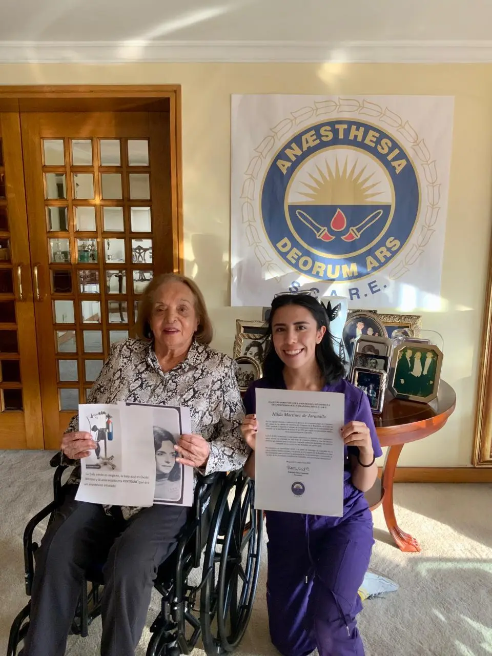 Dra. Hilda Martínez de Jaramillo con Estefanía.