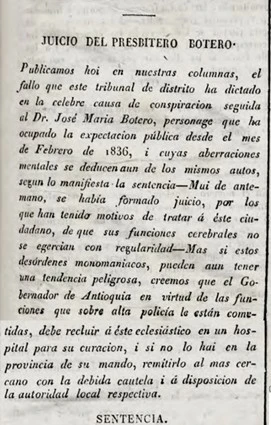 Juicio del presbítero Botero