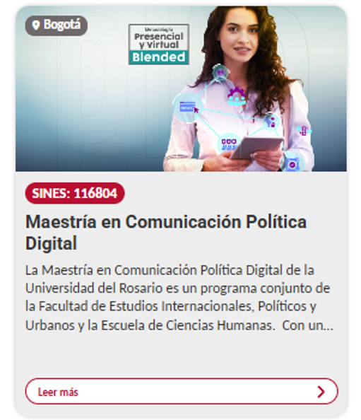 Maestría en Comunicación Política Digital