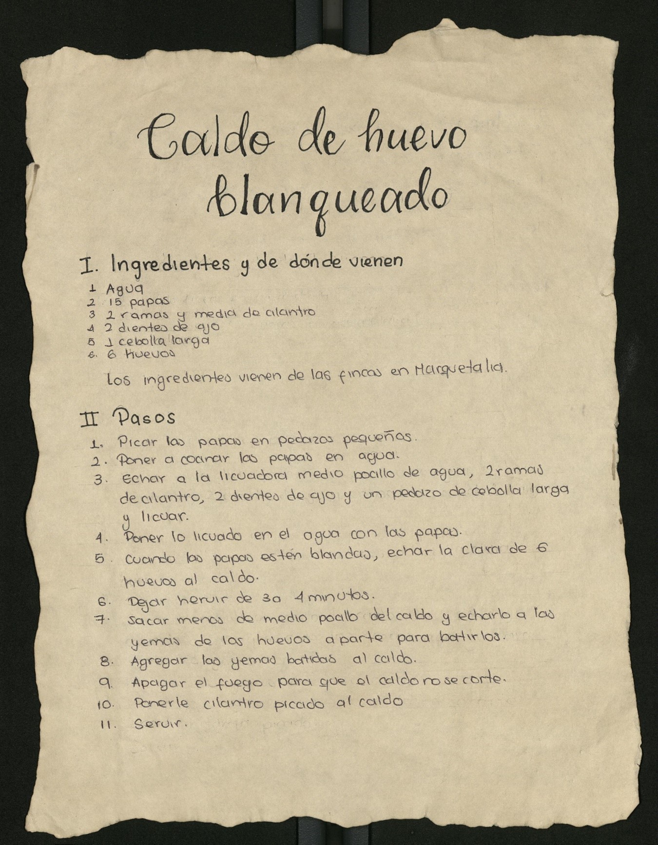 Autor desconocido – Caldo de huevo blanqueado.