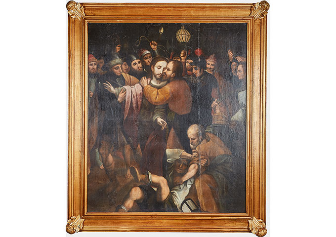 Figura 1. El beso de Judas. Baltasar Vargas de Figueroa, siglo XVII Fuente: Pinacoteca del Museo de la Universidad del Rosario