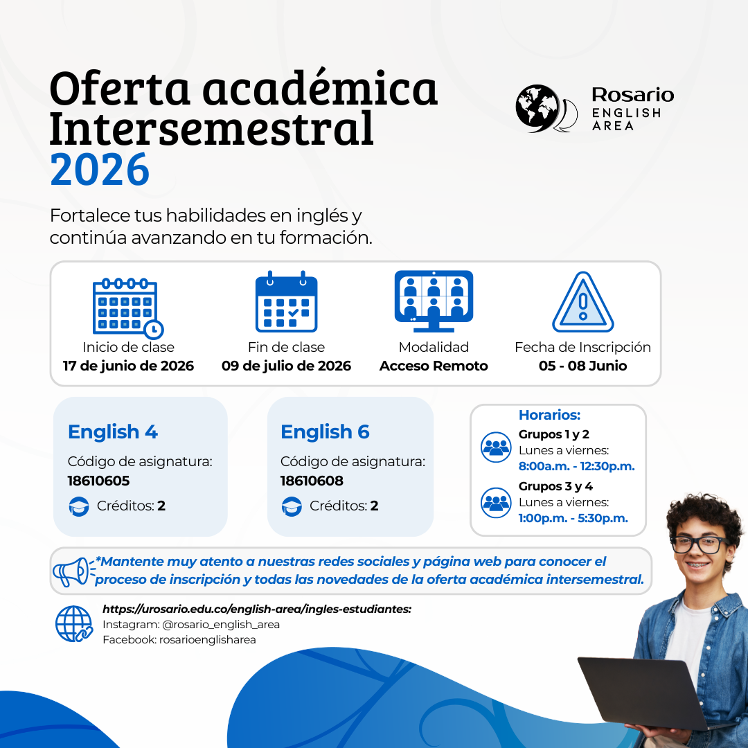 Oferta académica intersemestral 2026-1