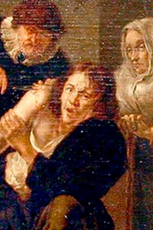 Gerrit-Ludens-Sutura-de-una-herida-menor-en-una-barberia-Siglo-XVII