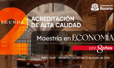 La Maestría en Economía de la Universidad del Rosario renueva su acreditación de alta calidad por ocho años