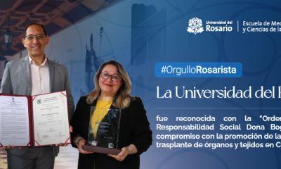 La Universidad del Rosario fue reconocida por “Dona Bogotá” por su compromiso con la cultura de donación de órganos