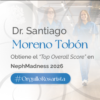 Egresado rosarista obtiene el “Top Overall Score” en NephMadness 2026