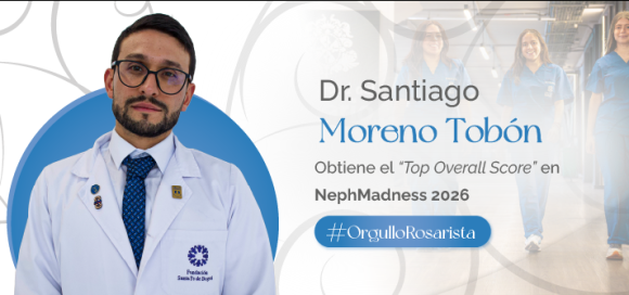 Egresado rosarista obtiene el “Top Overall Score” en NephMadness 2026