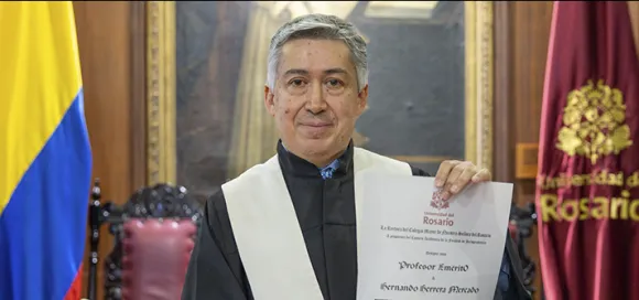 Hernando Herrera Mercado recibe el título de Profesor Emérito de la Universidad del Rosario